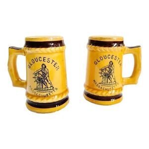 Gloucester Massachusetts Antique Vintage Collector Salt & Pepper Shakers